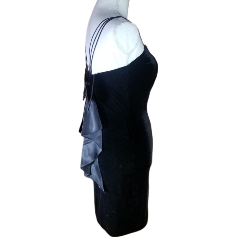 FABULOUS Vintage Bodycon Velvet Mini Party Dress